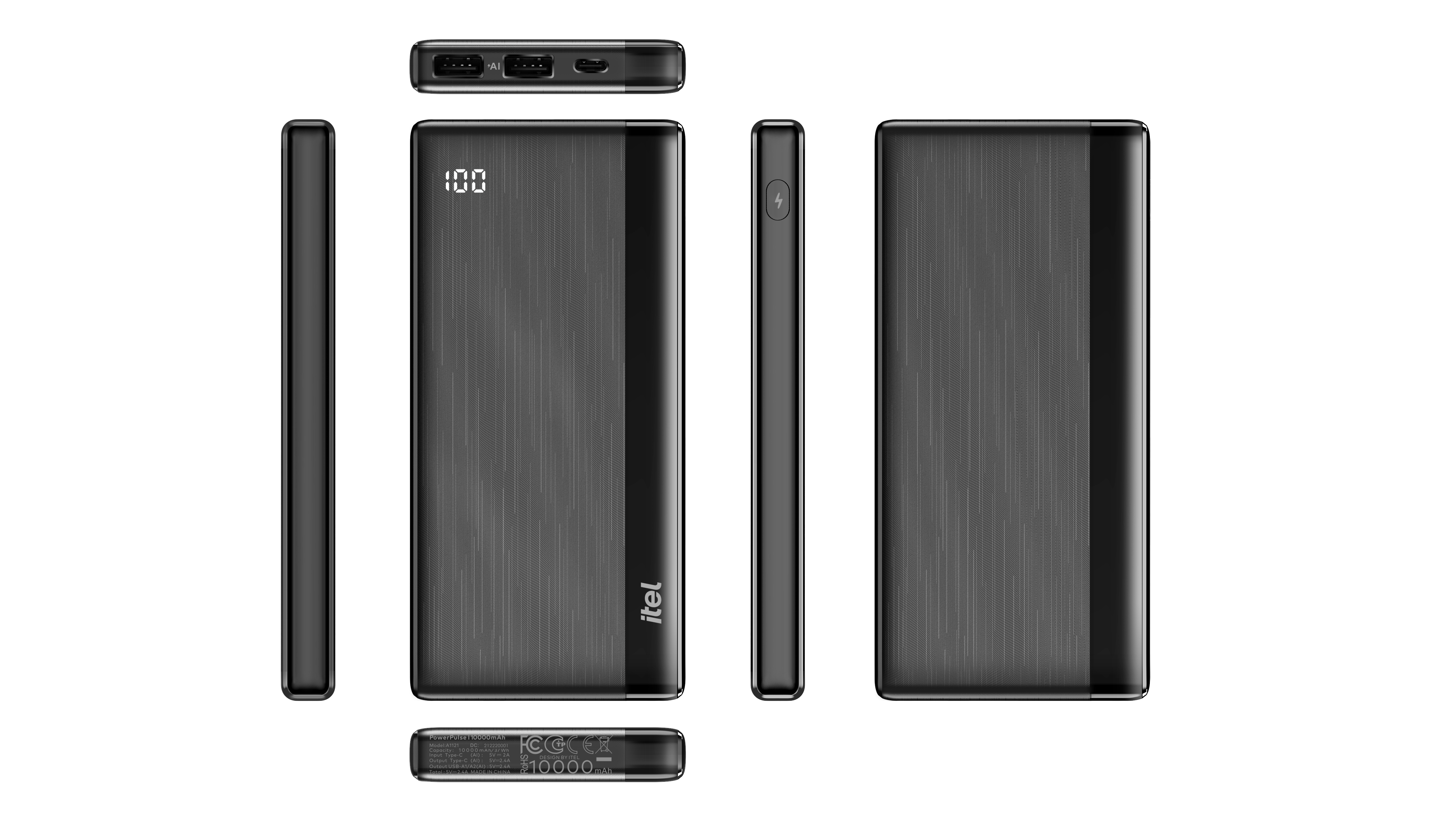 itel PowerPulse A1121 Power-Bank 10000mAh 12W Fast Charging Type-C