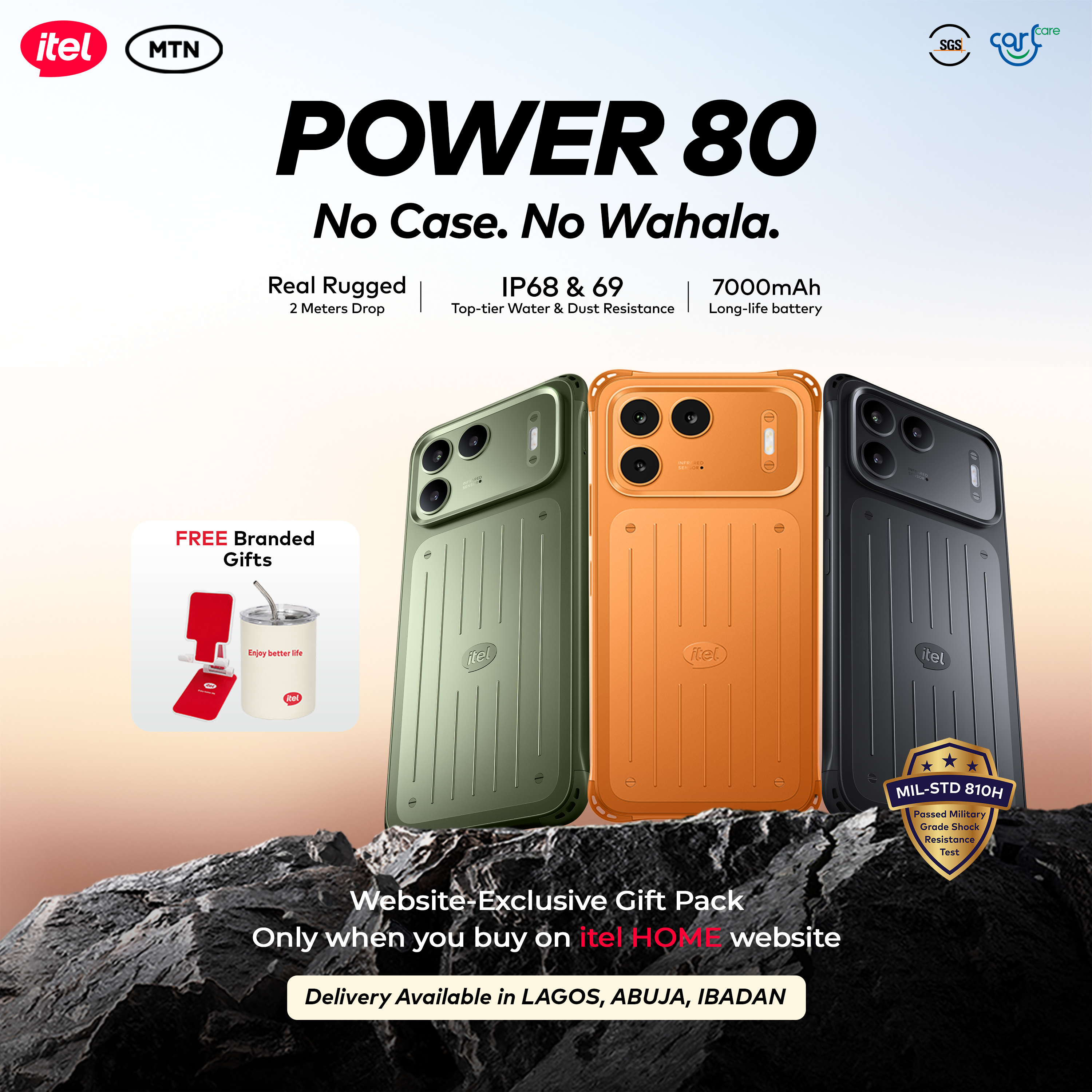 itel Power 80 Smartphone | No Case, No Wahala
