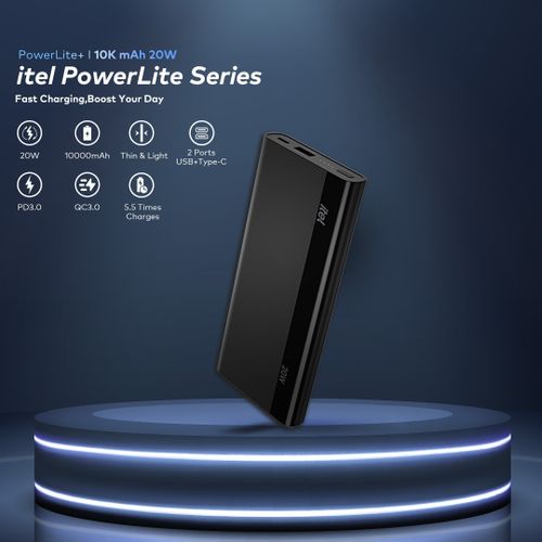 T157 Powerlite+ 10000mAh 20W Fast Charger Input&output Type C Mobile Power