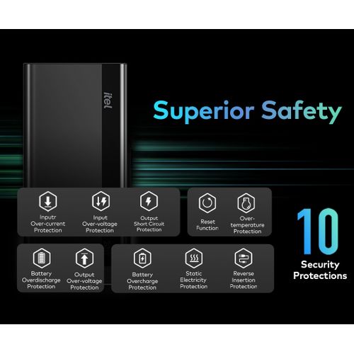 T157 Powerlite+ 10000mAh 20W Fast Charger Input&output Type C Mobile Power