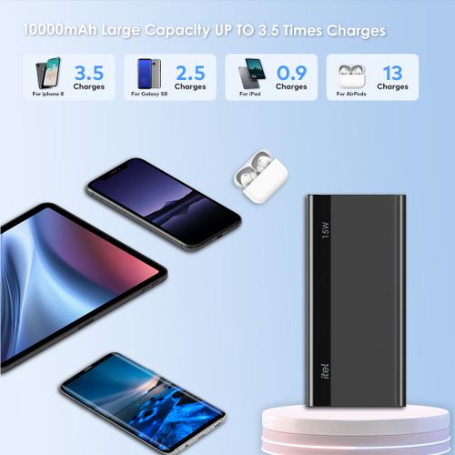 T158 PowerLite 10000mAh 15W Fast Charger Input&output Type C Mobile Power