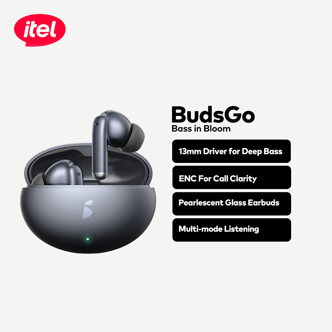 BudsGo 13mm Driver for Deep Bass ENC Call Clarity Pearlescent Gloss Comfortable In-Ear Fit 24hr playtime