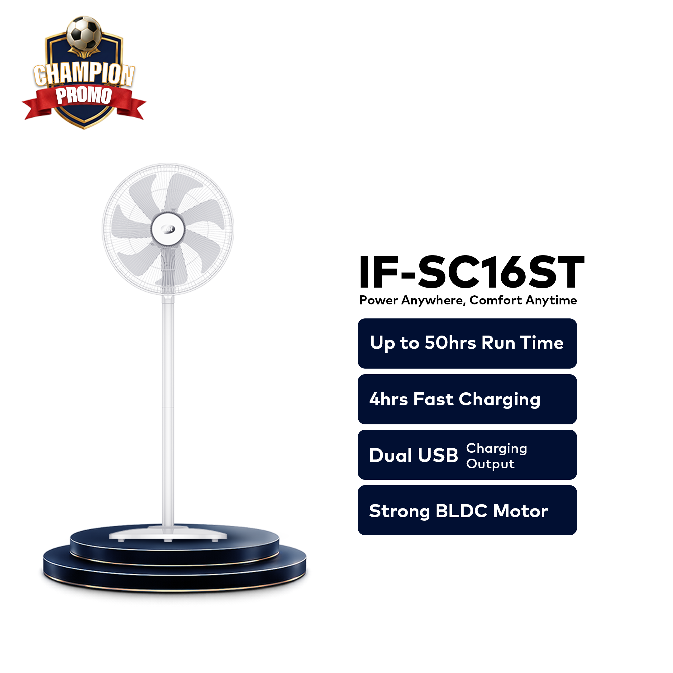 itel Solar Fan (IF-SC16ST)| Champions Promo