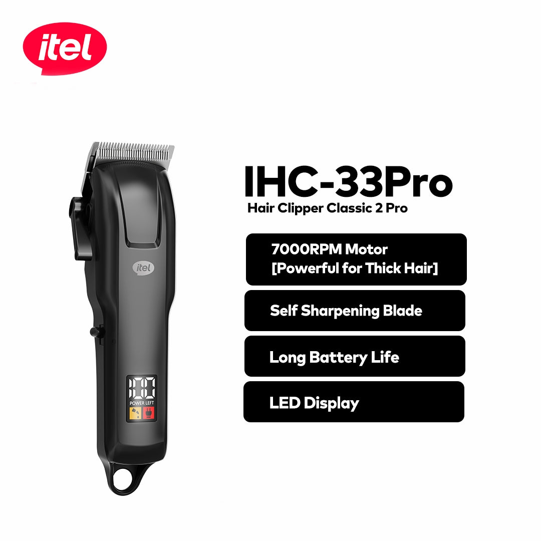 Hair Clipper Classic 2 Pro 7000RPM Smart Led Display 2000mah Battery Life Type-C IHC-33Pro
