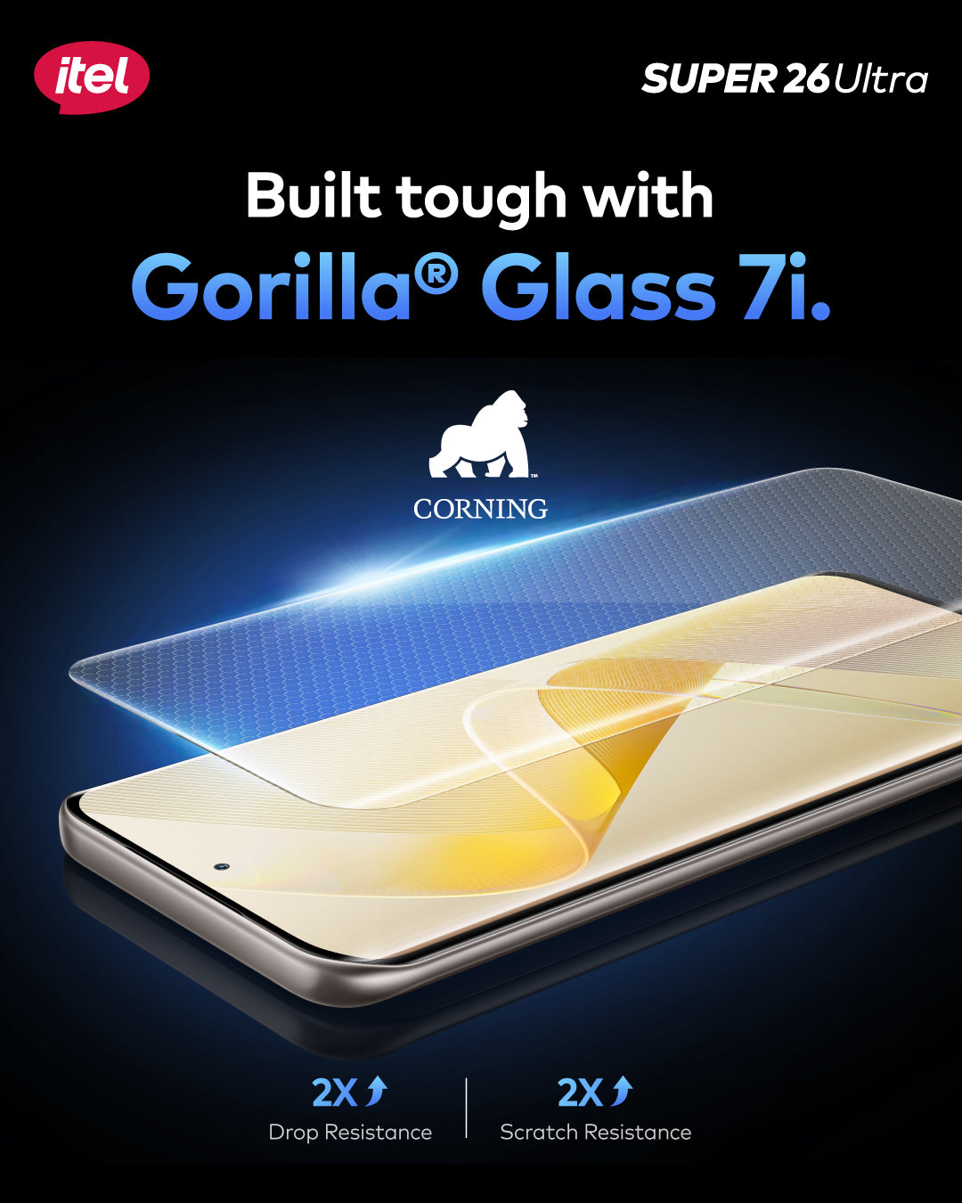 SUPER 26Ultra 6.78" 3D-Curved Amoled,144HZ , 6000mah with 6.8 Slimbody, 6years Fluency, Corning Gorilla Glass 7i S26U.