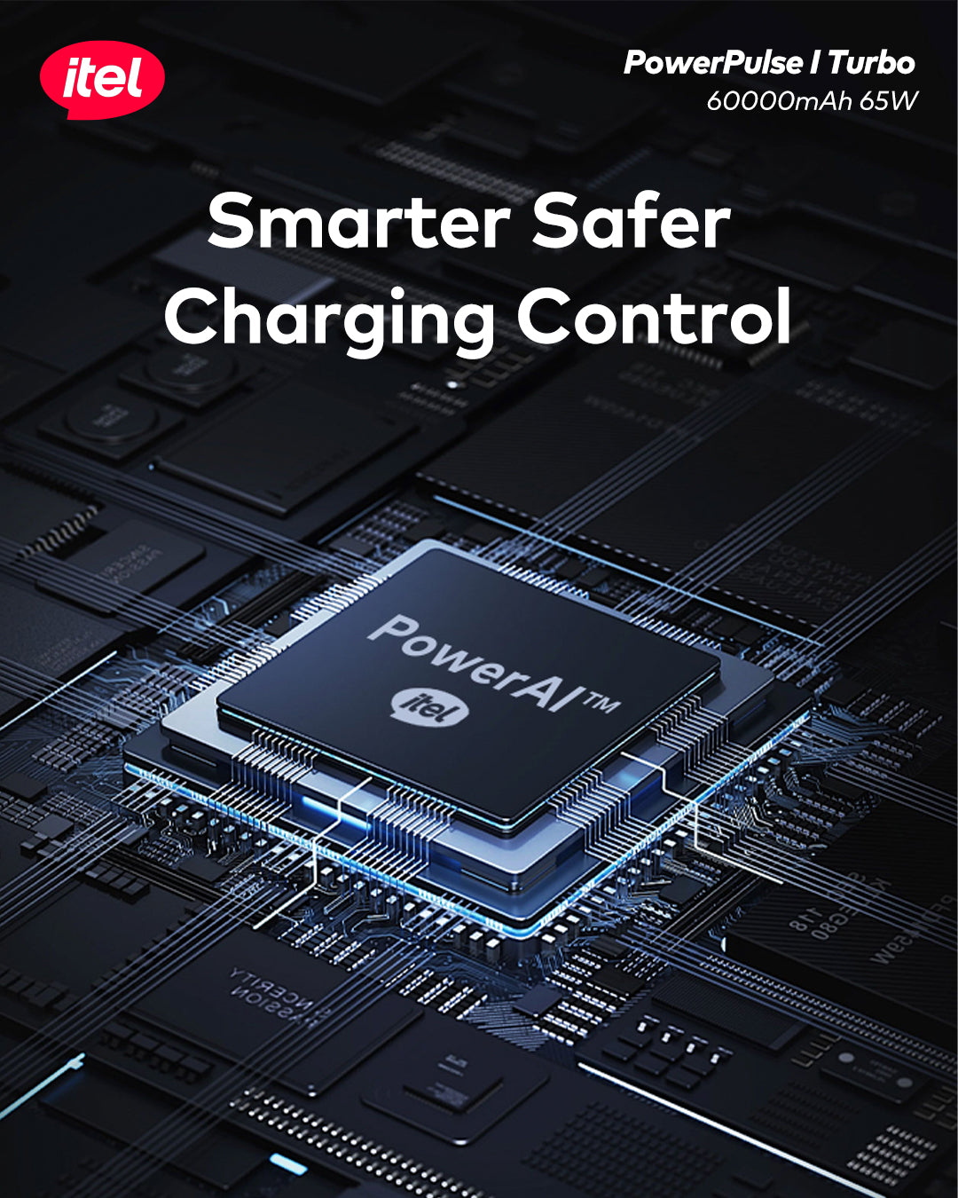 PowerPulse I Turbo A1990 PowerBank 60000mAh 65W Fast Charging Universal Compatibility Type-C In & Out