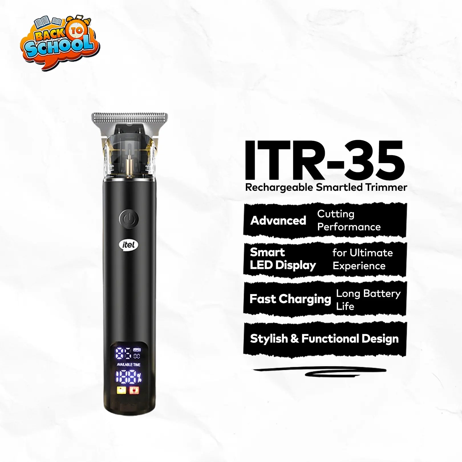 itel Rechargeable Smart Led Trimmer ITR-35 Type C | Back to School
