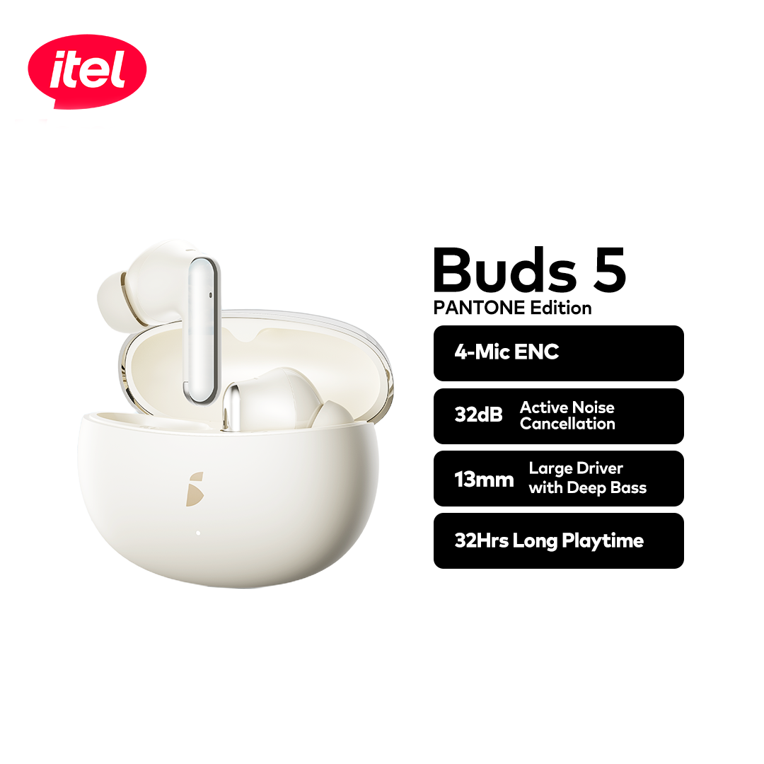 Buds 5 Pantone Edition Cloud Dancer 32Hrs Playtime 4Mic ENC - Limited Edition