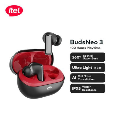 itel TWS BUDSNEO 3 Earbuds Earpods BUDS NEO 3 100Hours ENC