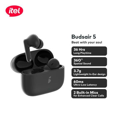 itel TWS BudsAir 5 Earbuds In-Ear Design Deep Bass