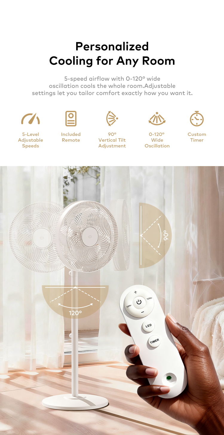 itel 16 Inch Solar Rechargeable Standing Fan-IF-SC16ST