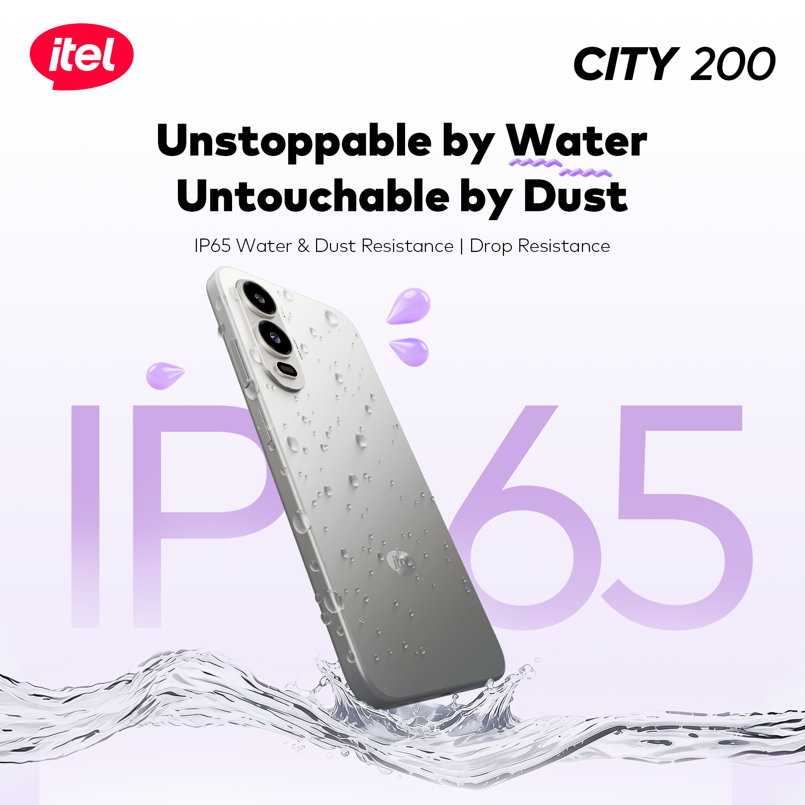 itel City 200 Smartphone – 6.78” 120Hz Display, 50MP AI Camera, 5200mAh Battery
