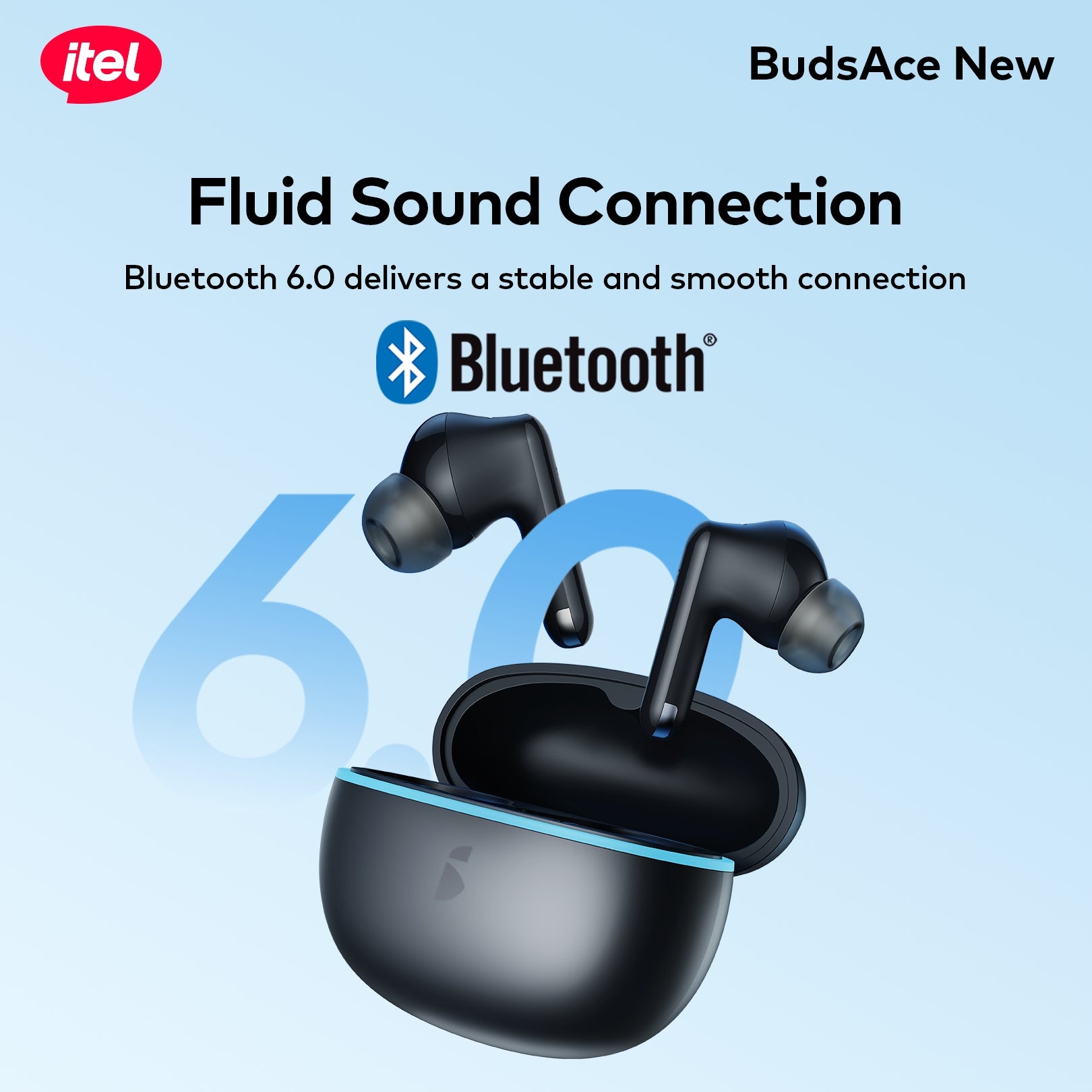 BudsAce Wireless Earbuds – Premium Breathing Light, 13mm Driver, 4-Mic ENC