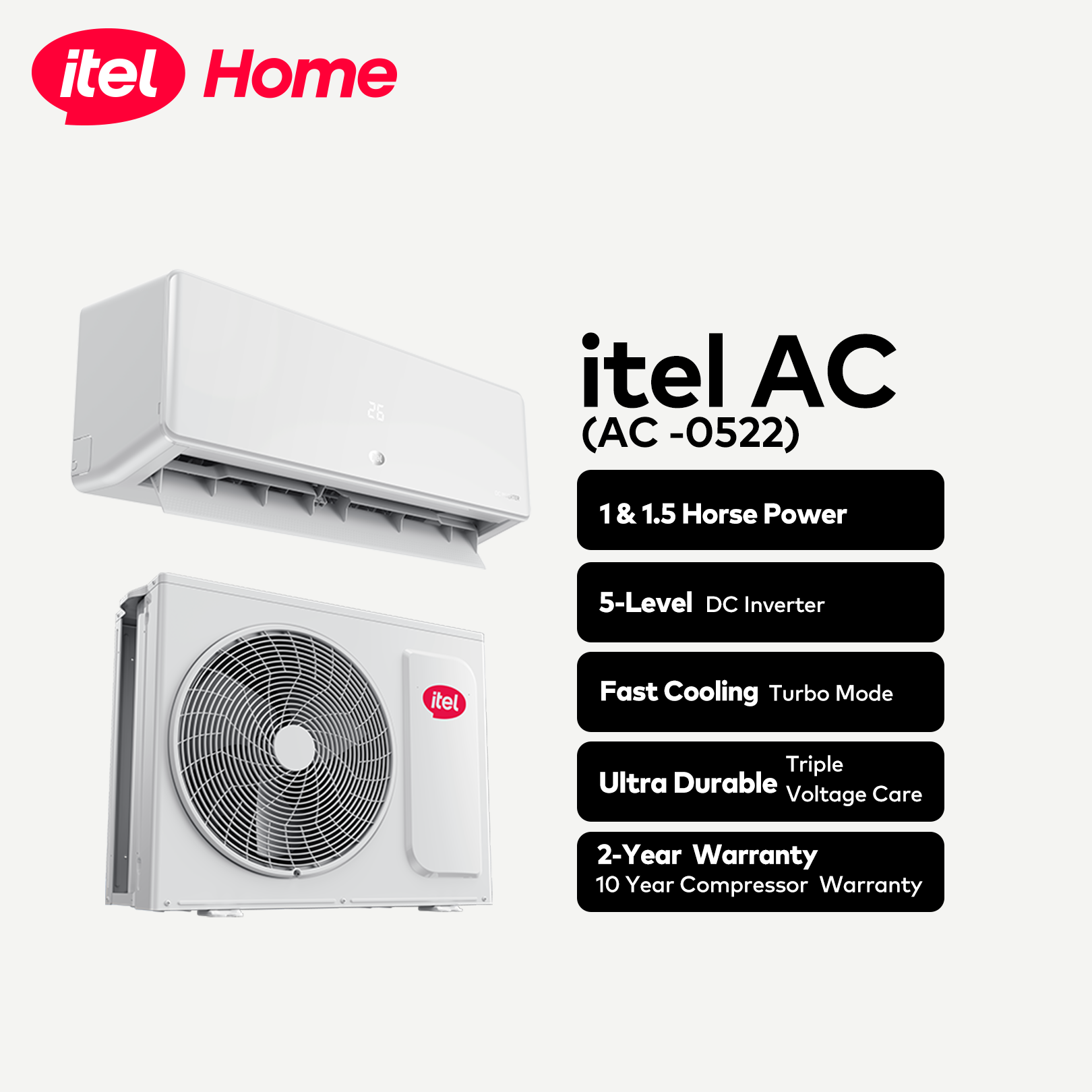 itel AC (AC-0522) Split Air Conditioner - Pre Sale