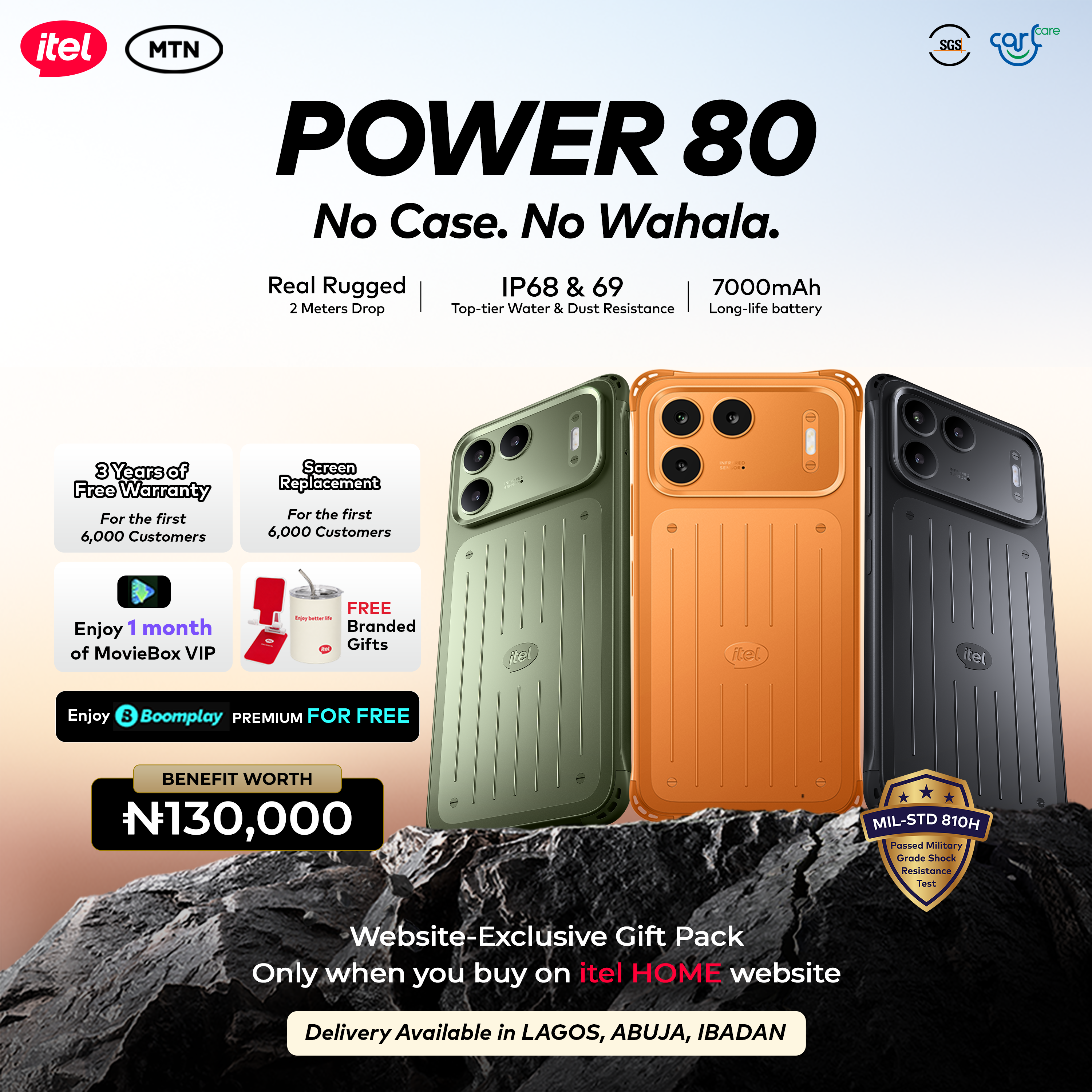 itel Power 80 Smartphone | No Case, No Wahala