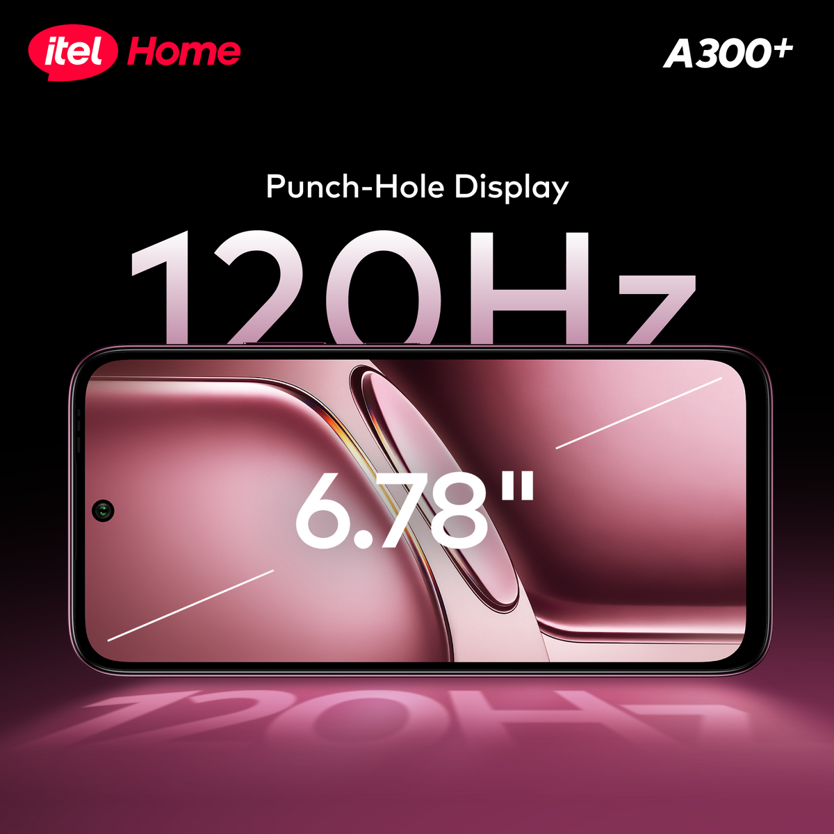 itel A300+ Smartphone with 7000mAh Battery, 2.01″ Rear Display & 120Hz Screen