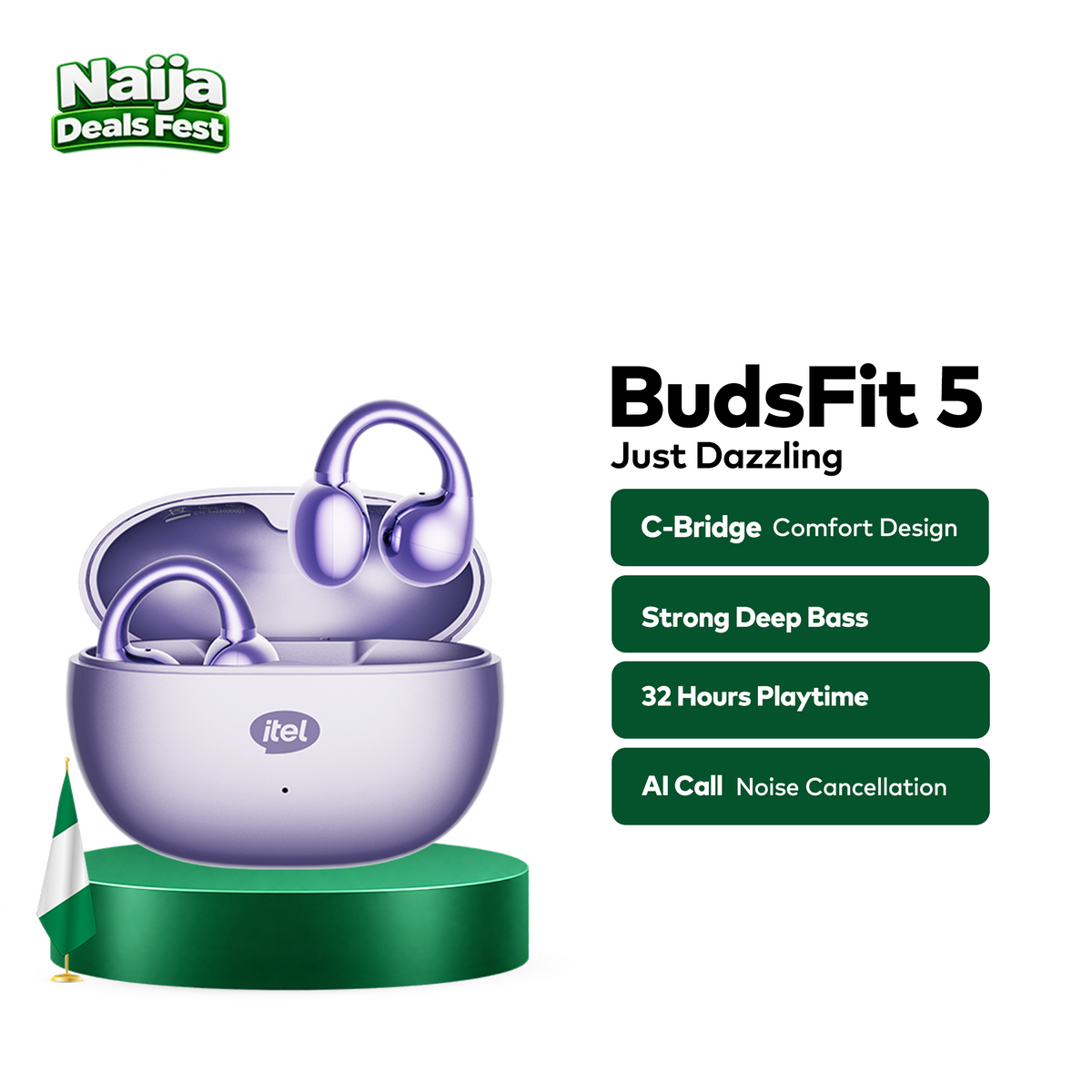 itel BudsFit 5 Earbud | Naija Deals Fest