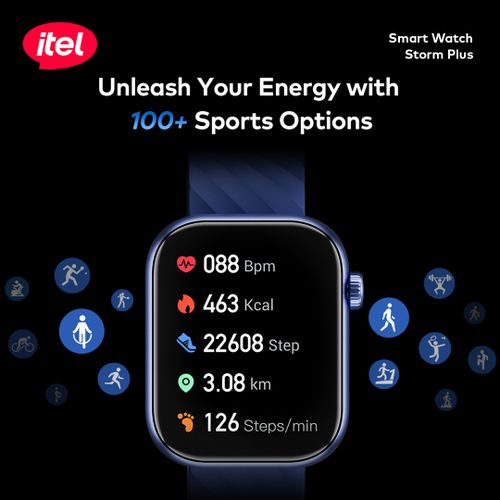 itel Storm Plus 2.01'' HD Ultra Large IP68 O15 Smart Watch