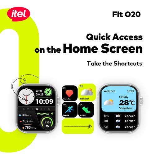 itel Smart Watch Fit O20 2.04" HD Display IP68 AI-Powered New