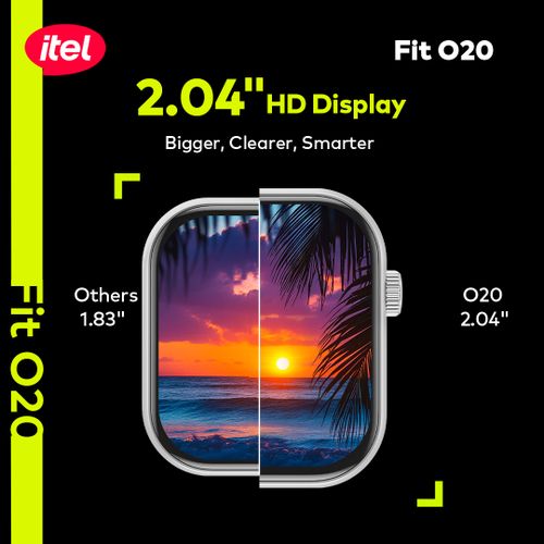 itel Smart Watch Fit O20 2.04" HD Display IP68 AI-Powered New