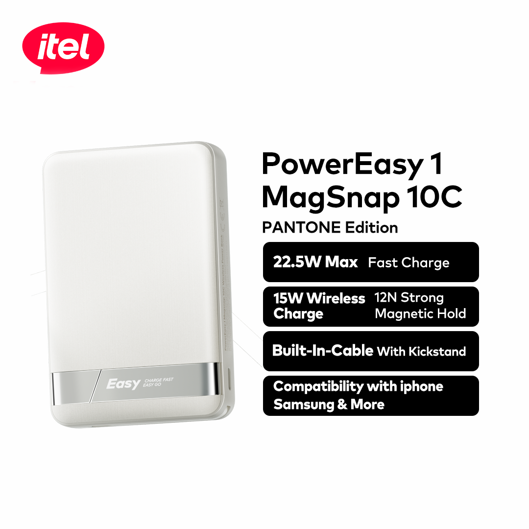 A1820 PowerEasy 1 MagSnap 10C Dual Fast Charger 22.5W + 15W 10000mah 12N Strong Magnetic Hold Built-In Cable