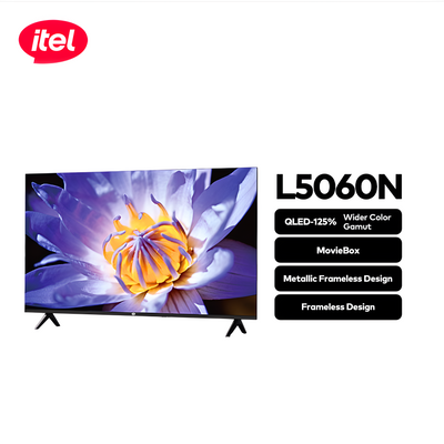 itel 50" QLED 4K Smart TV Pro – Frameless Design | 20W HiFi Sound | DVB-T2/S2
