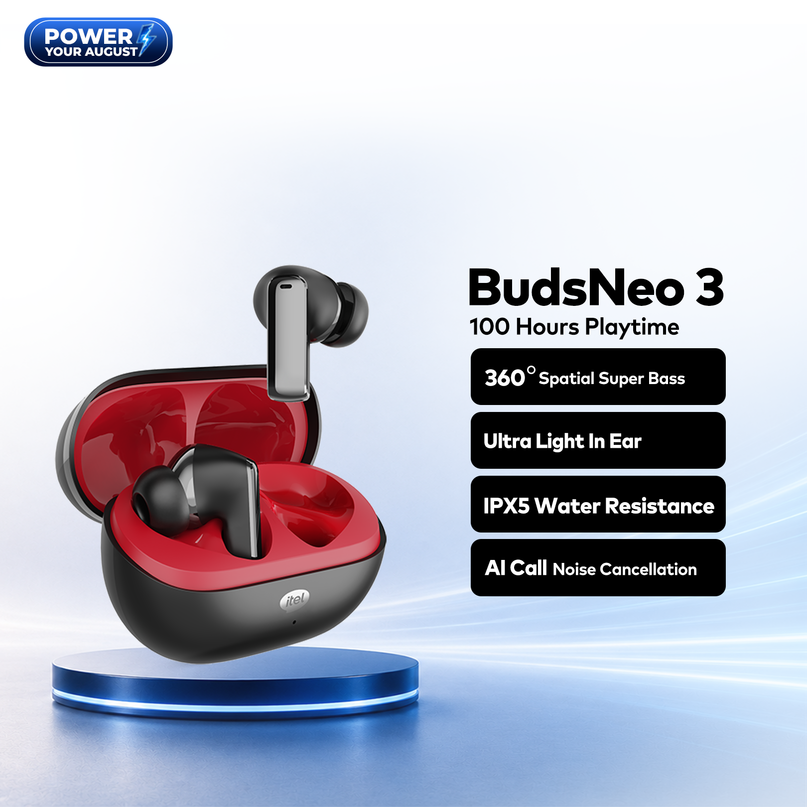 itel TWS BUDSNEO 3 Earbuds | Power Your August
