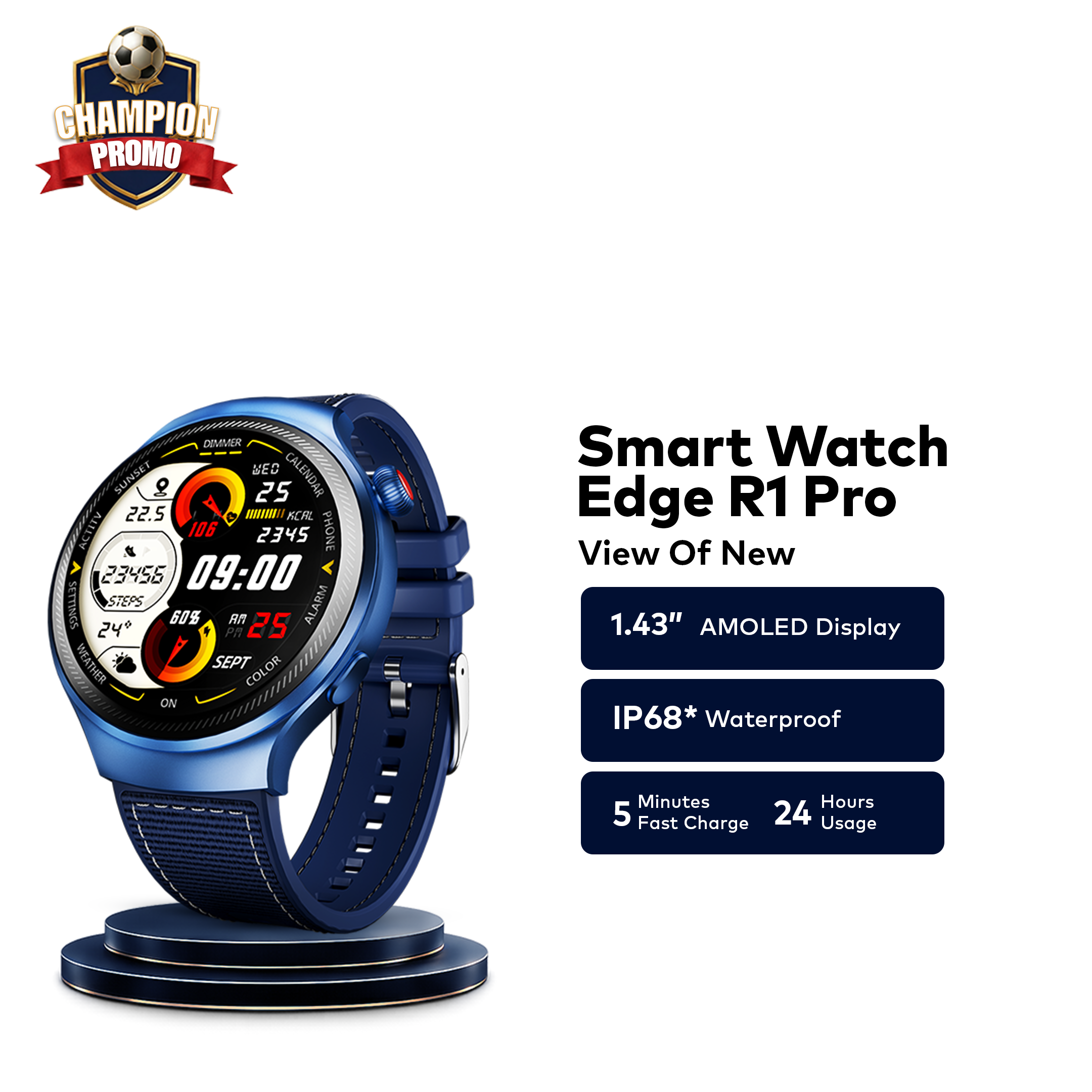itel smart Watch Edge R1 Pro O43 | Champions Promo