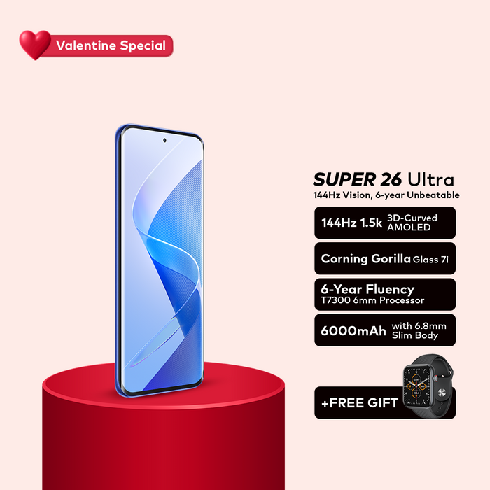 Double Love Phone Set (SUPER 26 Ultra + Smart Watch O11) - Valentine Day Deal