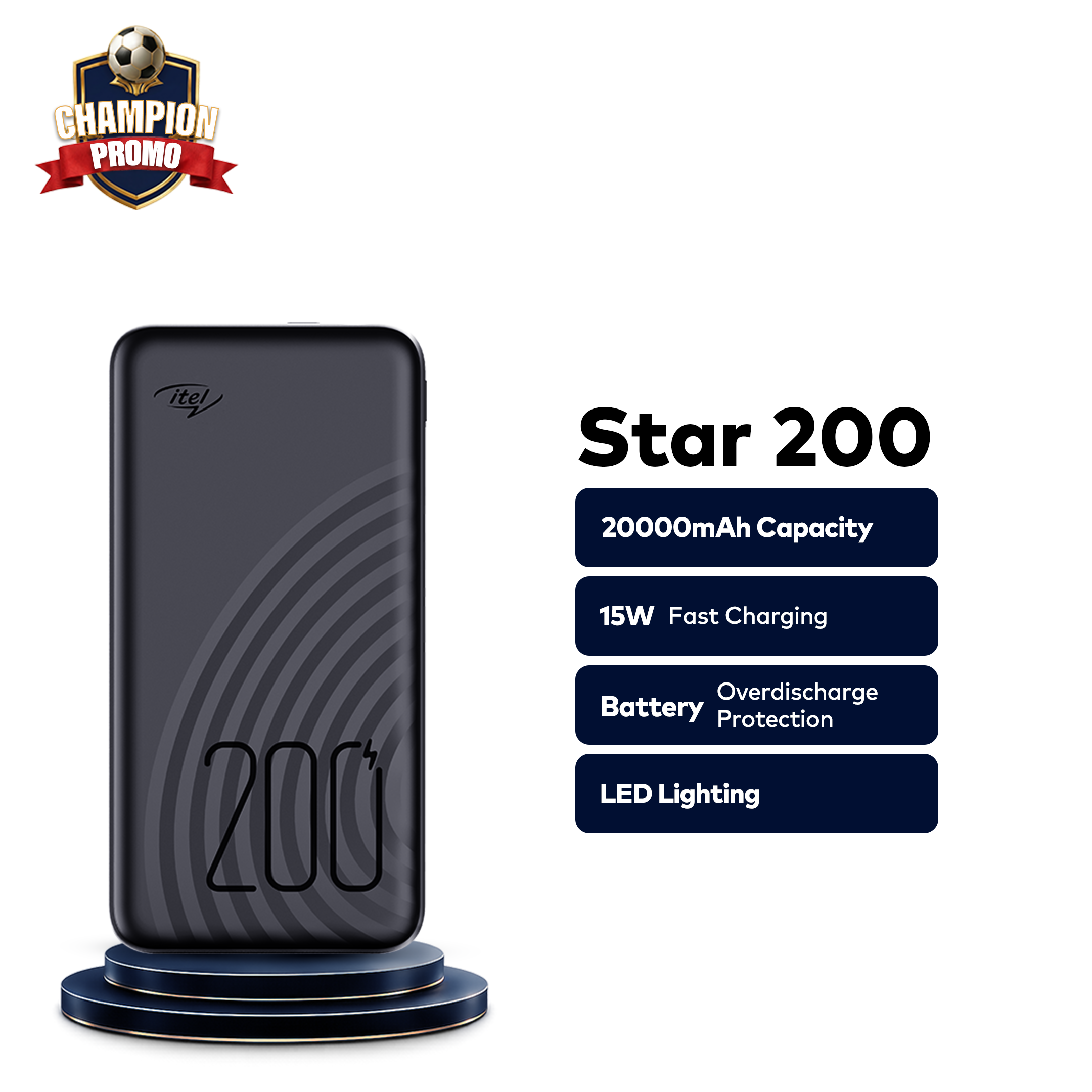 itel Star 200 Powerbank | Champions Promo