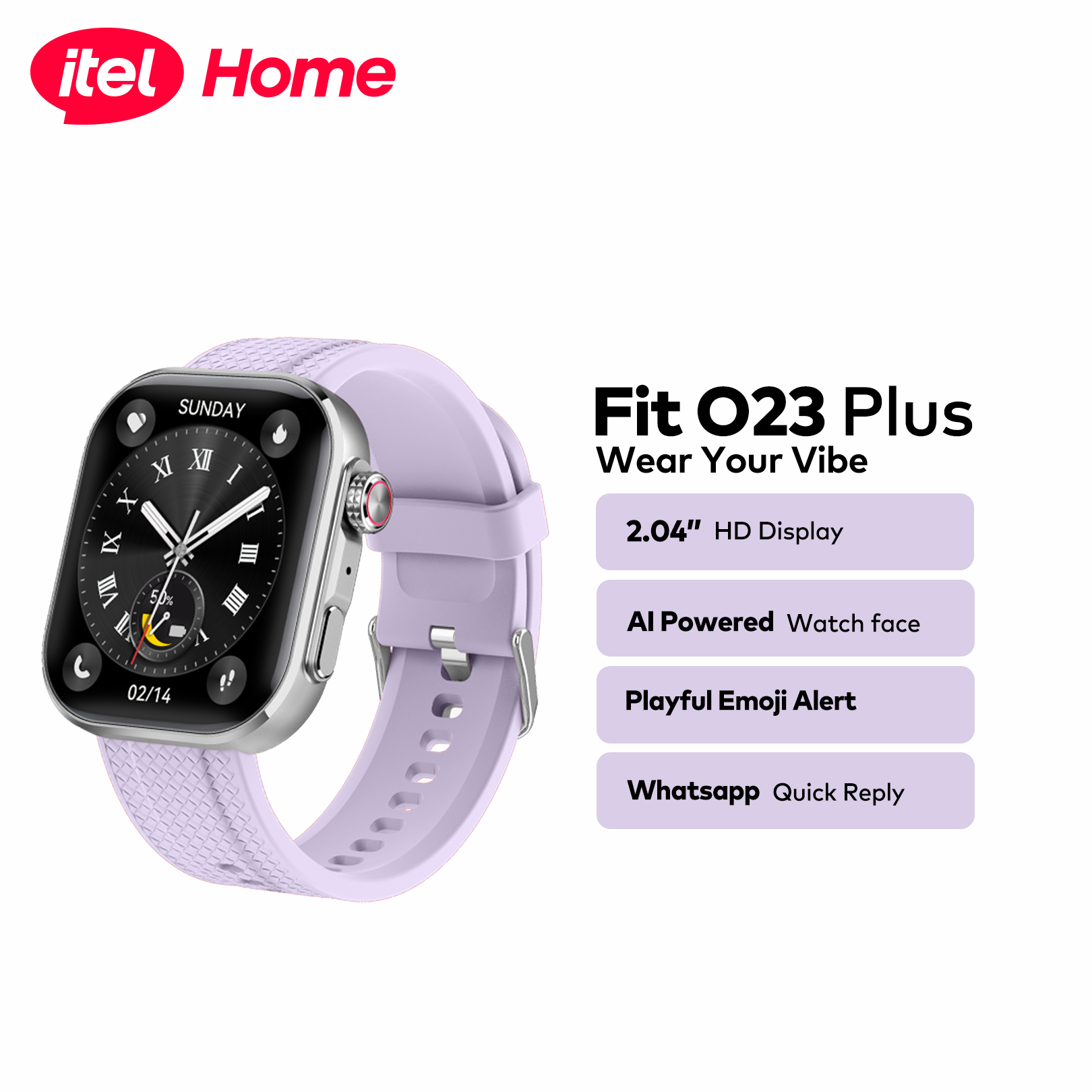 itel Smartwatch Fit 023 Plus – BT Calling, WhatsApp Quick Reply, Premium Design