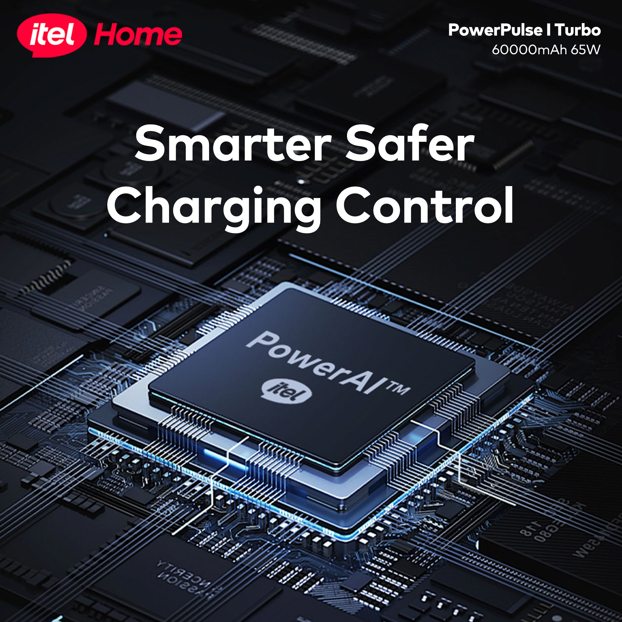 itel PowerPulse Turbo A1990 60000mAh 65W Fast Charging Power Bank for Laptop & Phones