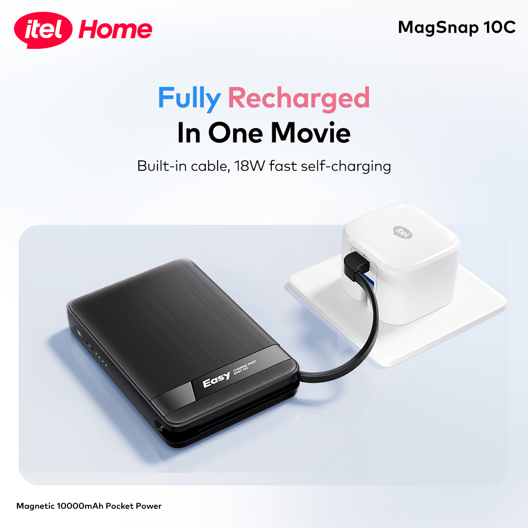 itel Power Bank PowerEasy A1820 – 10,000mAh, Portable Charger | Power Your August