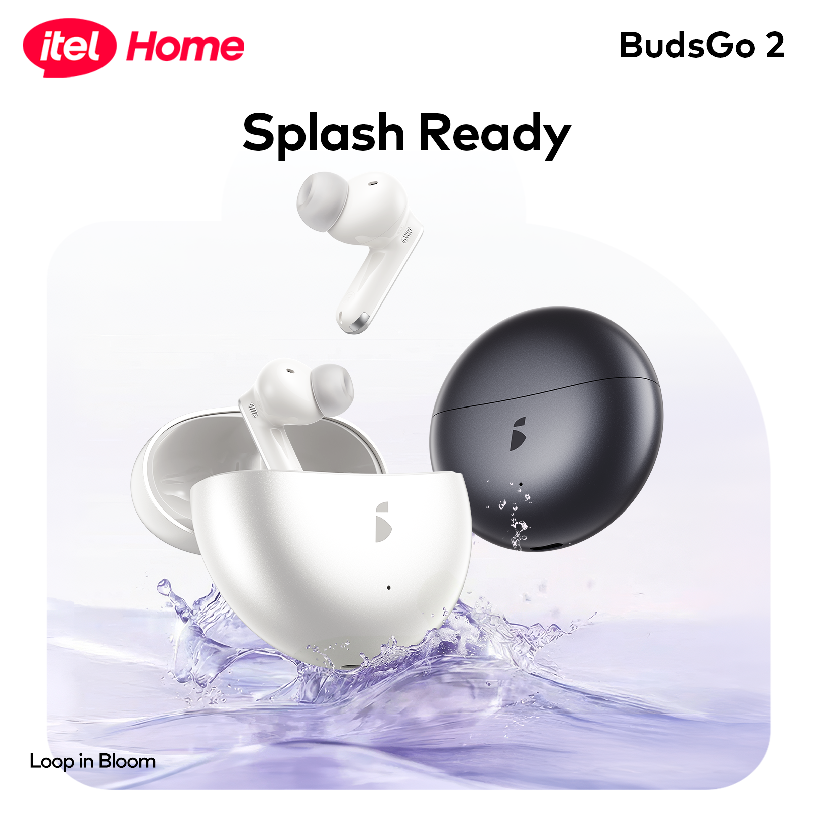 itel BudsGo 2 Wireless Earbuds - AI ENC, 30H Playtime & Deep Bass
