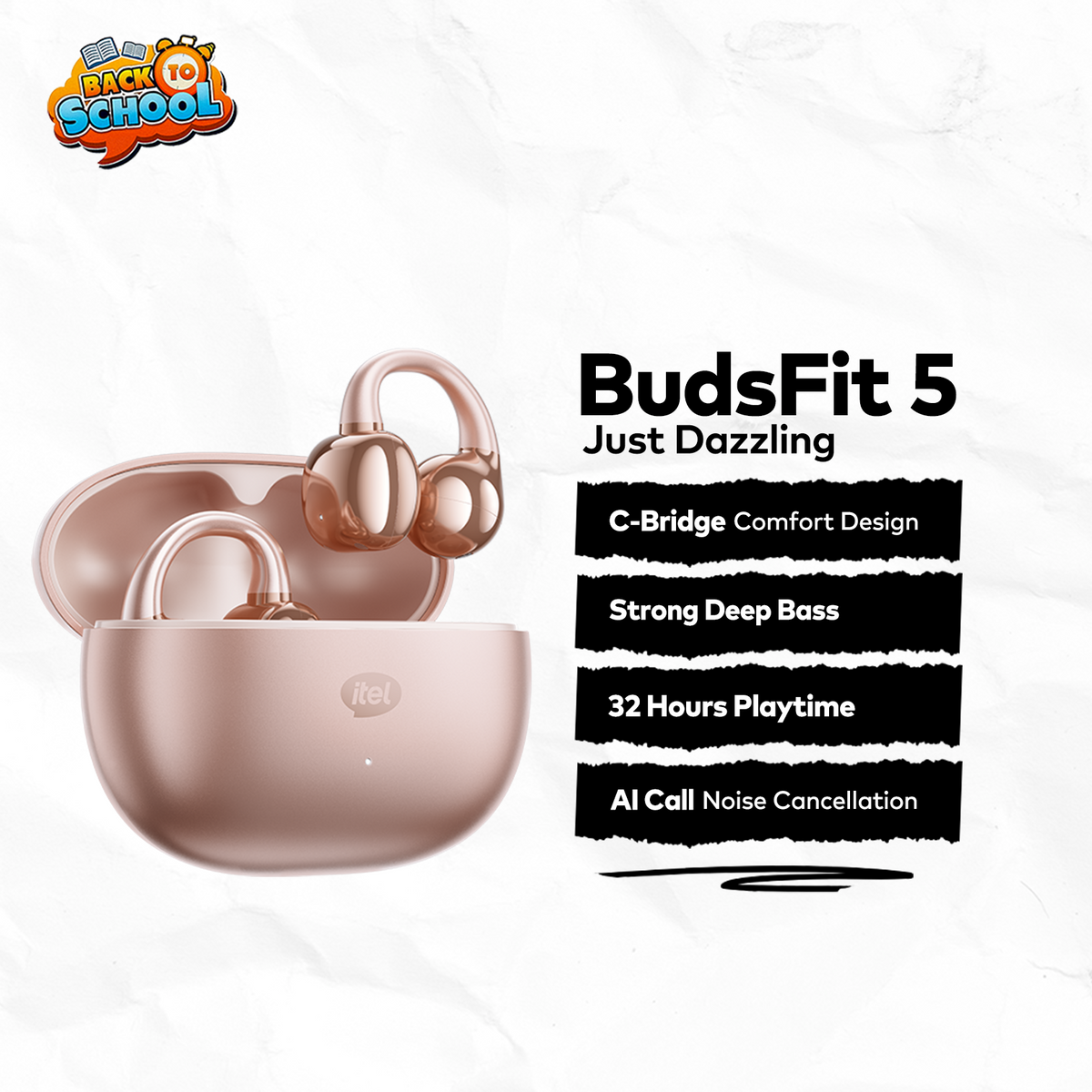itel BudsFit 5 Earbud | Back to School