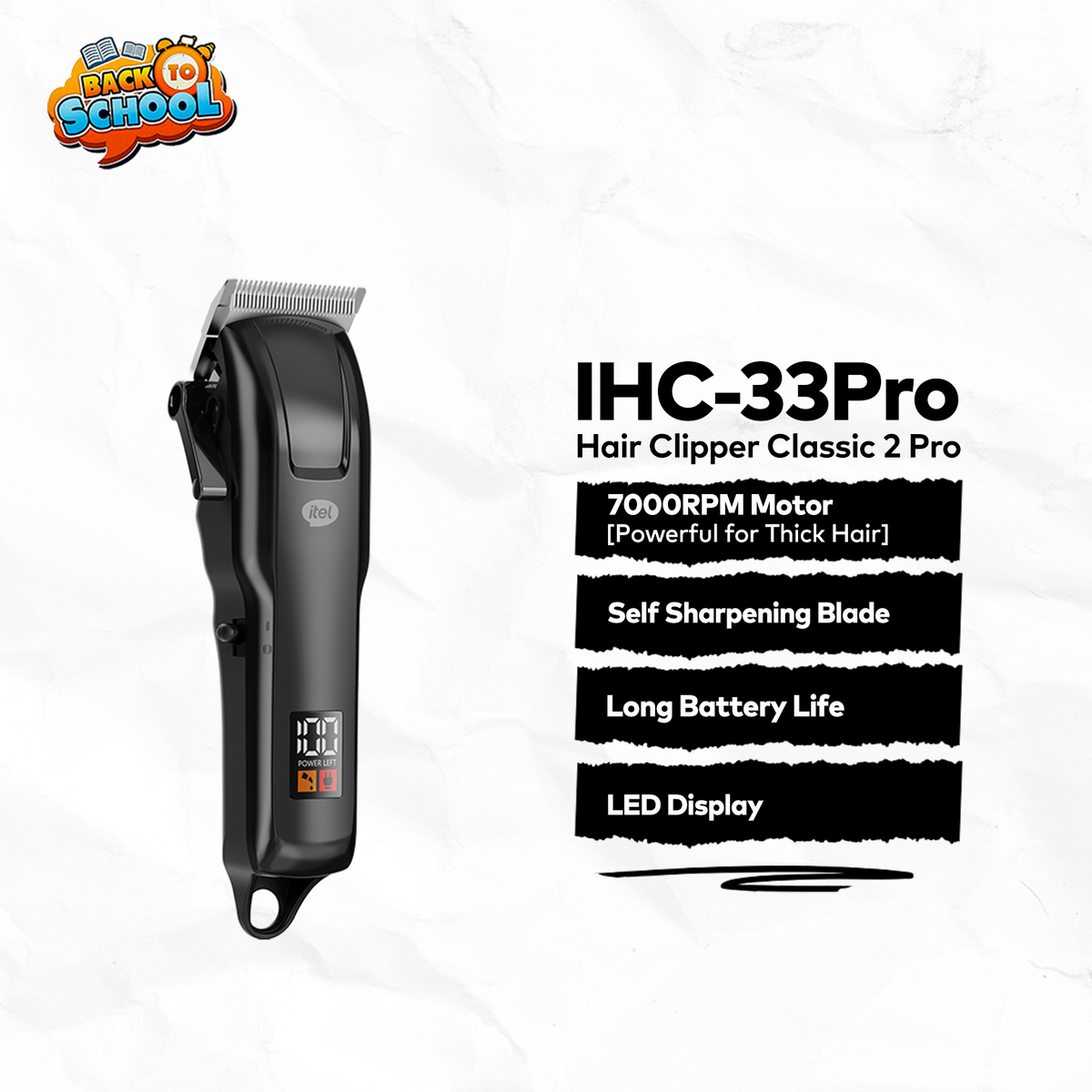itel Hair Clipper IHC 33 Pro | Back to School
