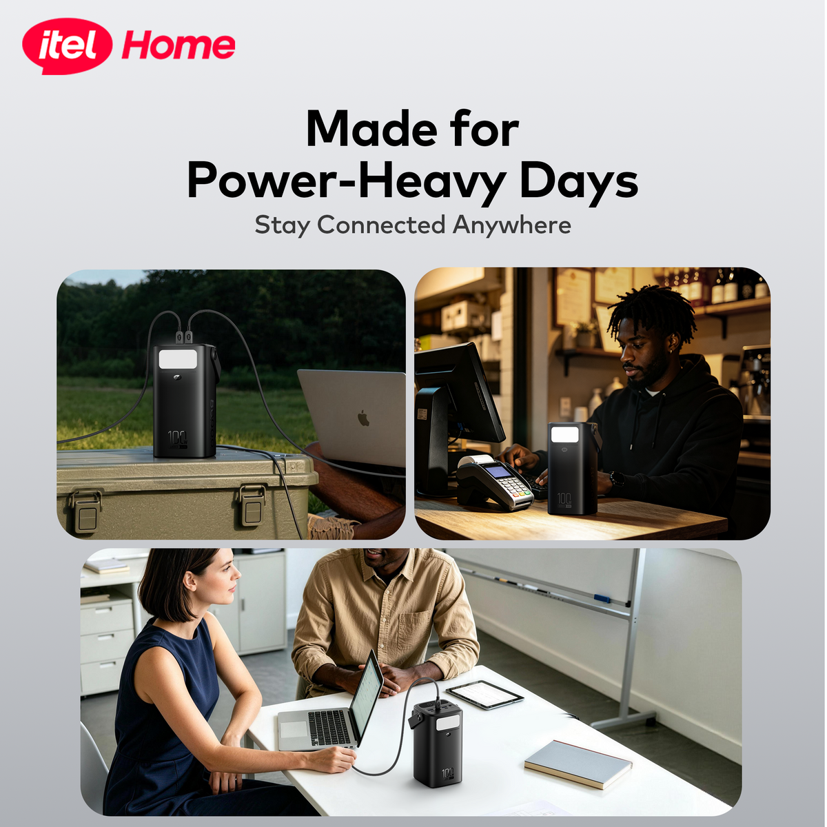 itel Tank 80 - 80000mAh 100W Fast Charging Power Bank for Laptops & Phones