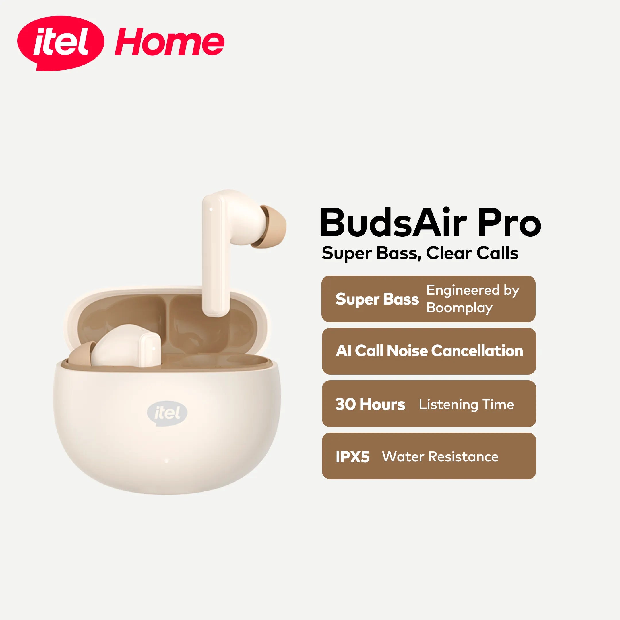 itel BudsAir Pro earbuds with 30-hour listening time