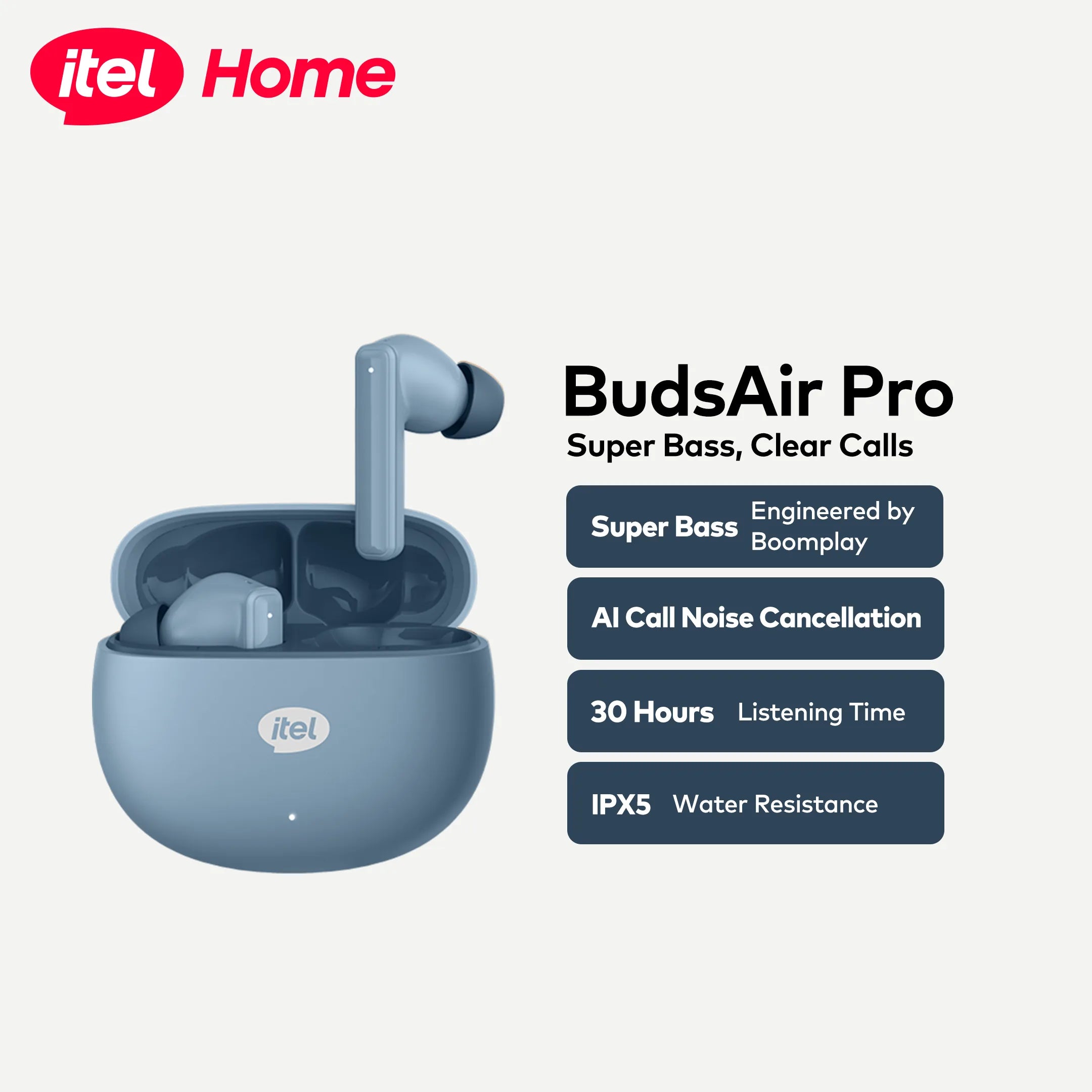 itel BudsAir Pro earbuds with 30-hour listening time