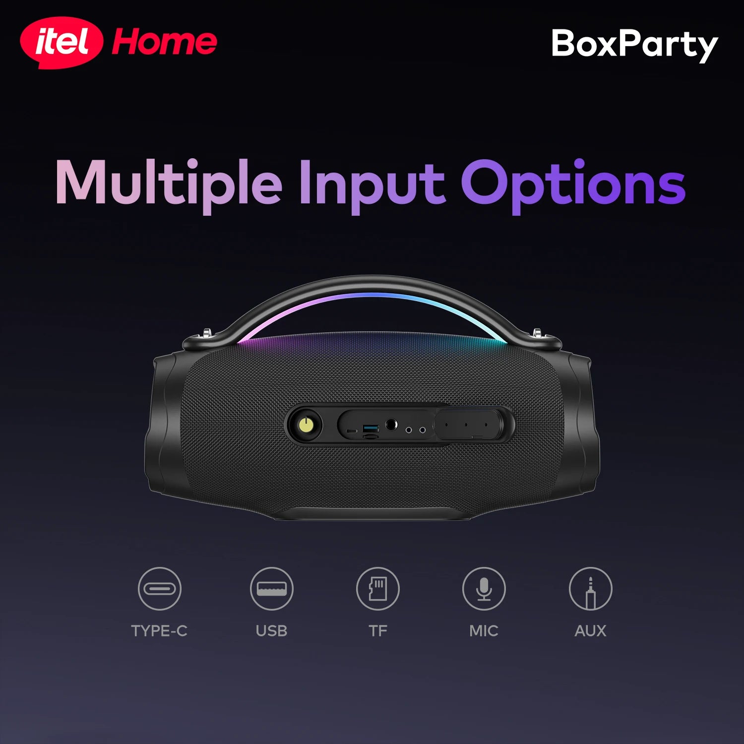 itel BoxParty 120w Portable Bluetooth Party Speaker IBS 80