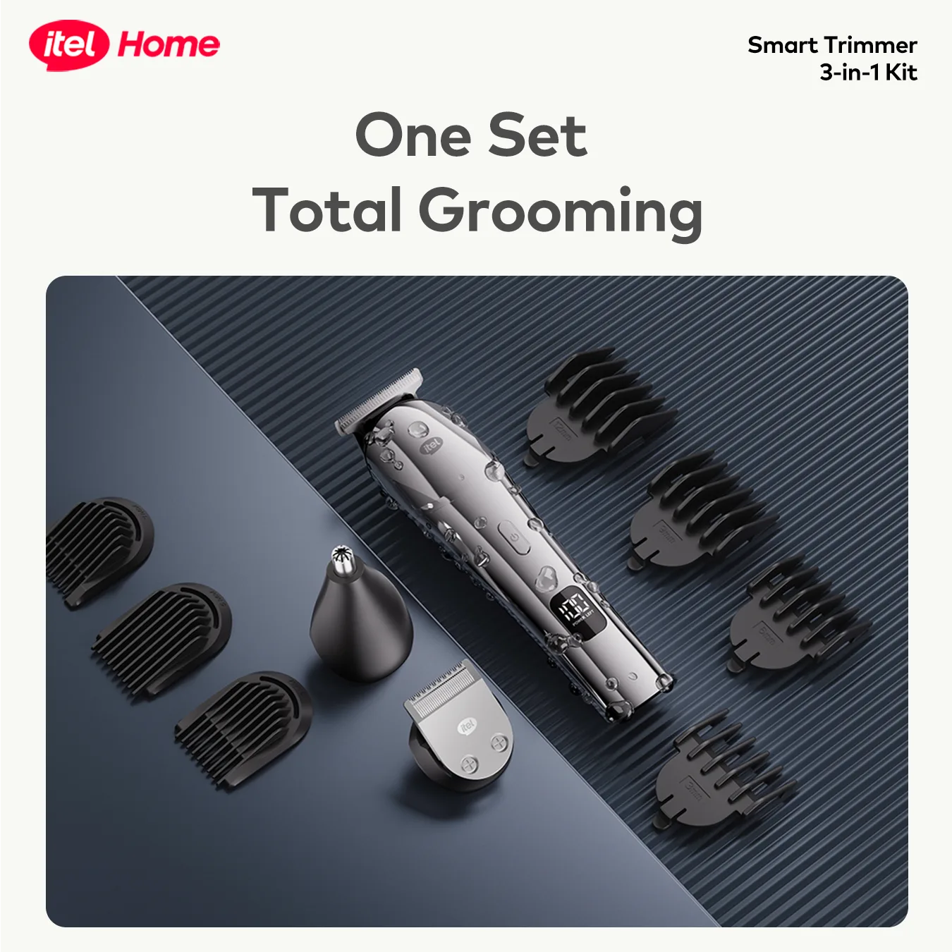 itel Smart Trimmer Kit (ITR-37) | 11-in-1 Rechargeable Hair, Beard & Nose Trimmer
