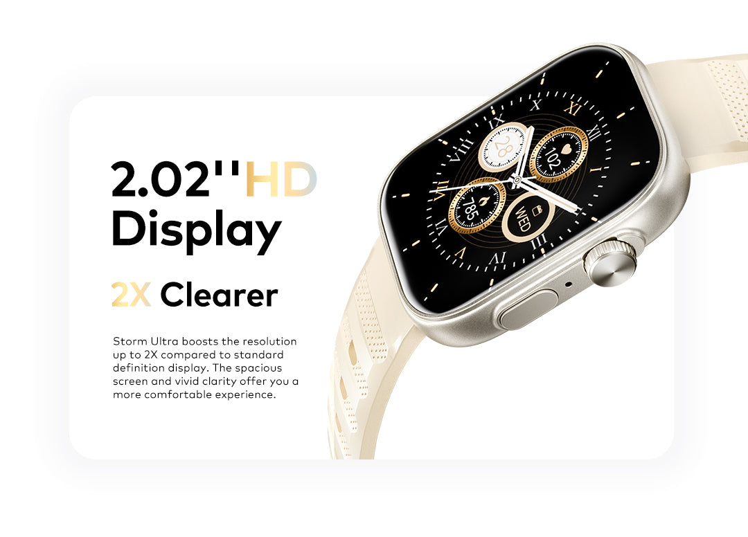 itel Smartwatch O23 StormUltra – 2.02" HD Display, Scratchproof Screen, IP68 Waterproof, Bluetooth Calling