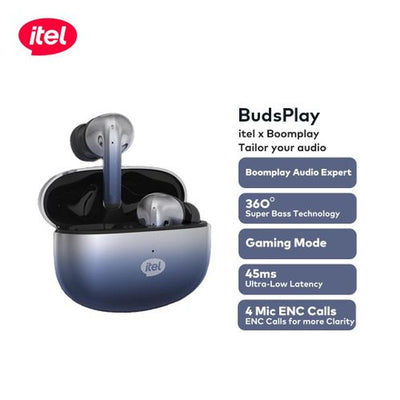 BudsPlay Earbuds 4 Mic ENC Gaming Mode Co-branded Boomplay
