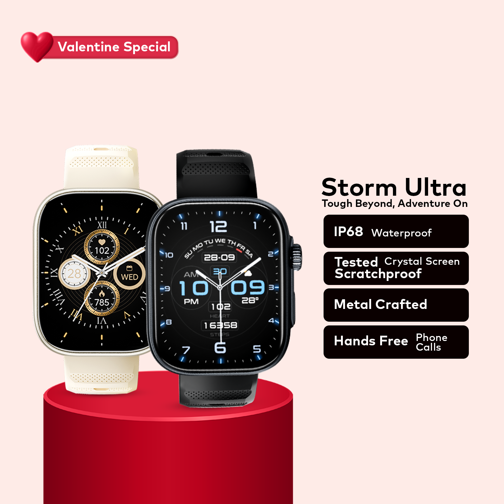 Love Sync Watch Set (Smartwatch O23 - Combo) - Valentine Day Deal
